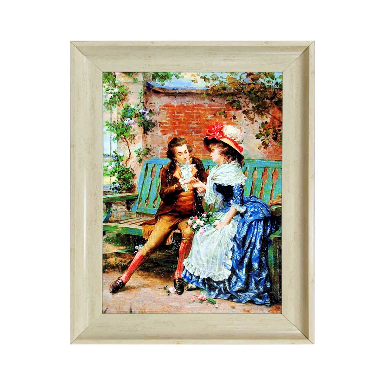 تابلو فرش چاپی طرح دختر و پسر کد 11301 سایز 60×40 سانتی متری