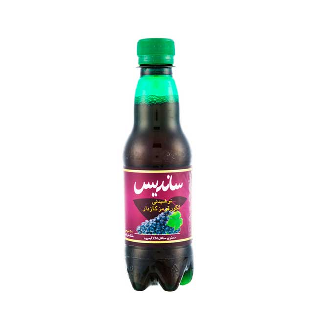 نوشیدنی  گازدار انگور قرمز ساندیس 300 میلی لیتری