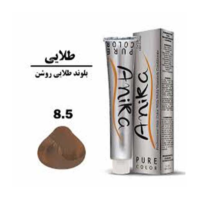 رنگ موی بلوند طلایی روشن آنیکا شماره 8.5 حجم 100 میلی لیتری
