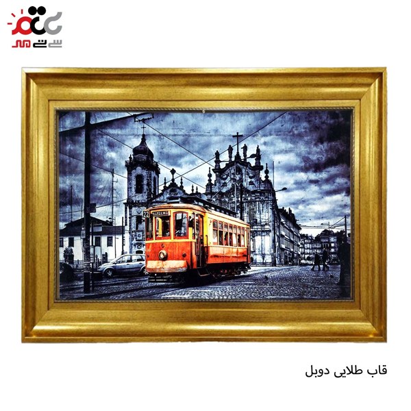 تابلو فرش طرح منظره زیبا خیابان لندن کد 10206 سایز 100*70 سانتی متری