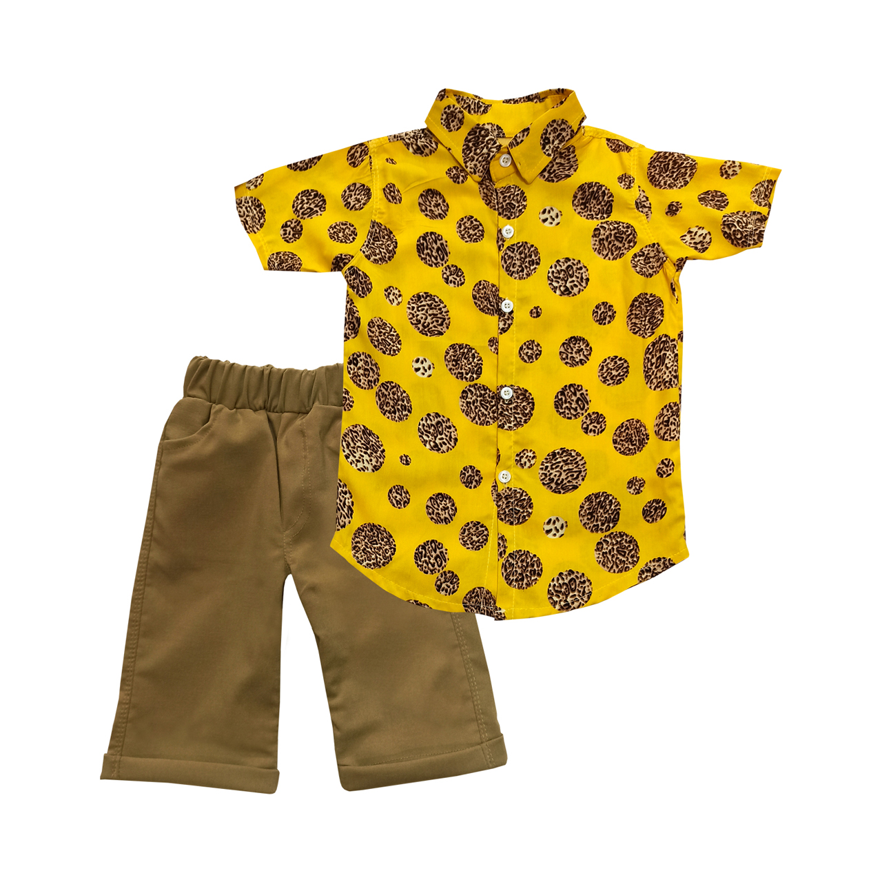 ست دو تیکه هاوایی و شلوارک مدل ویروس کد 216