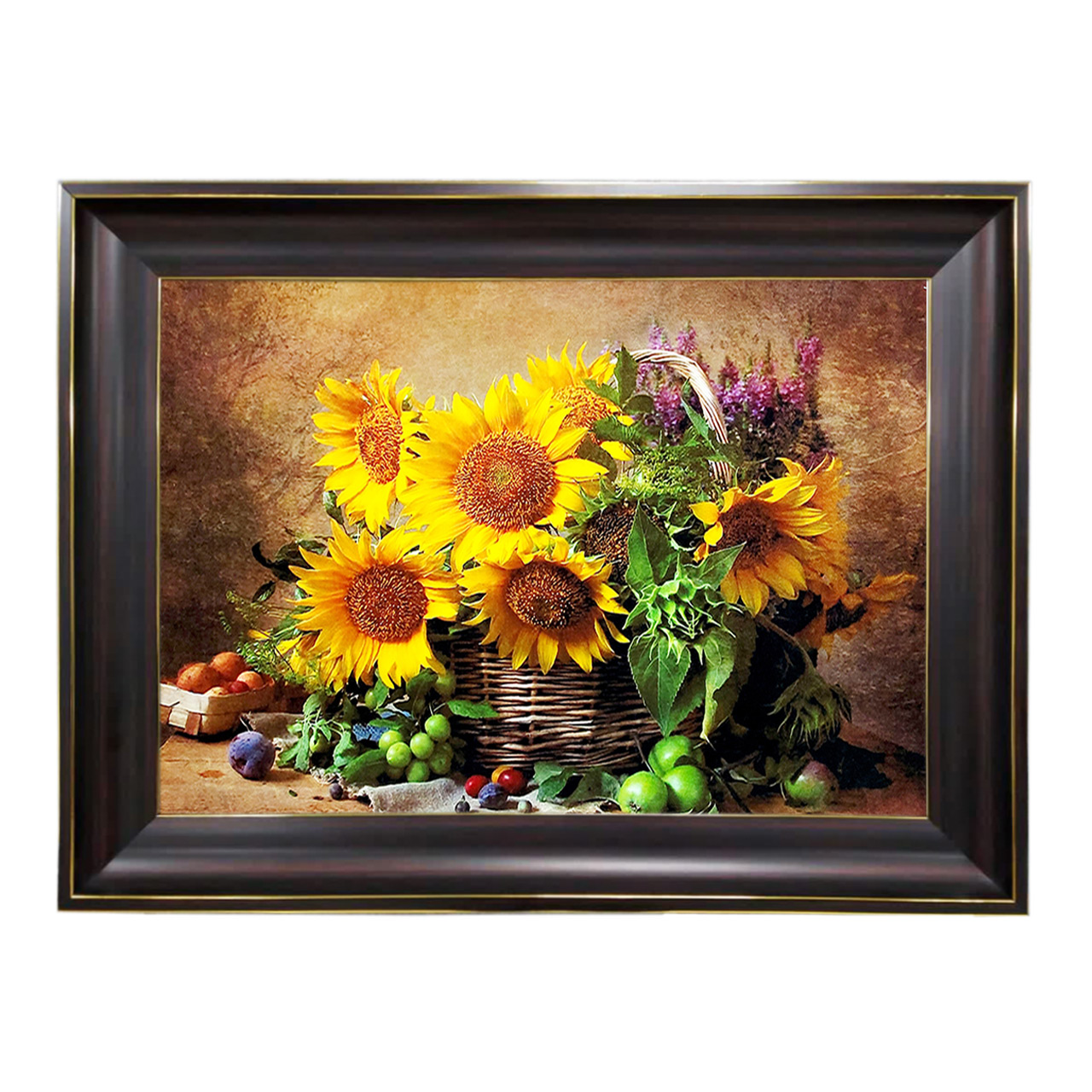 تابلو فرش چاپی طرح گل کد 12004 سایز 60×40 سانتی متری