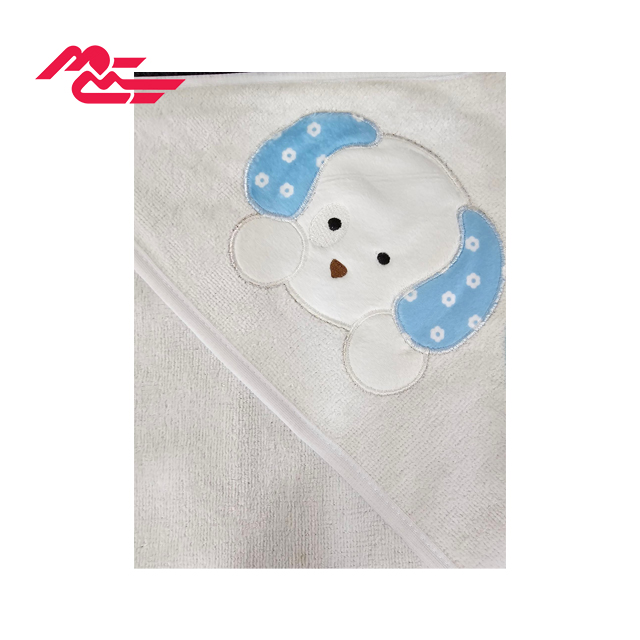 حوله تک نوزادی سپید طرح سگ