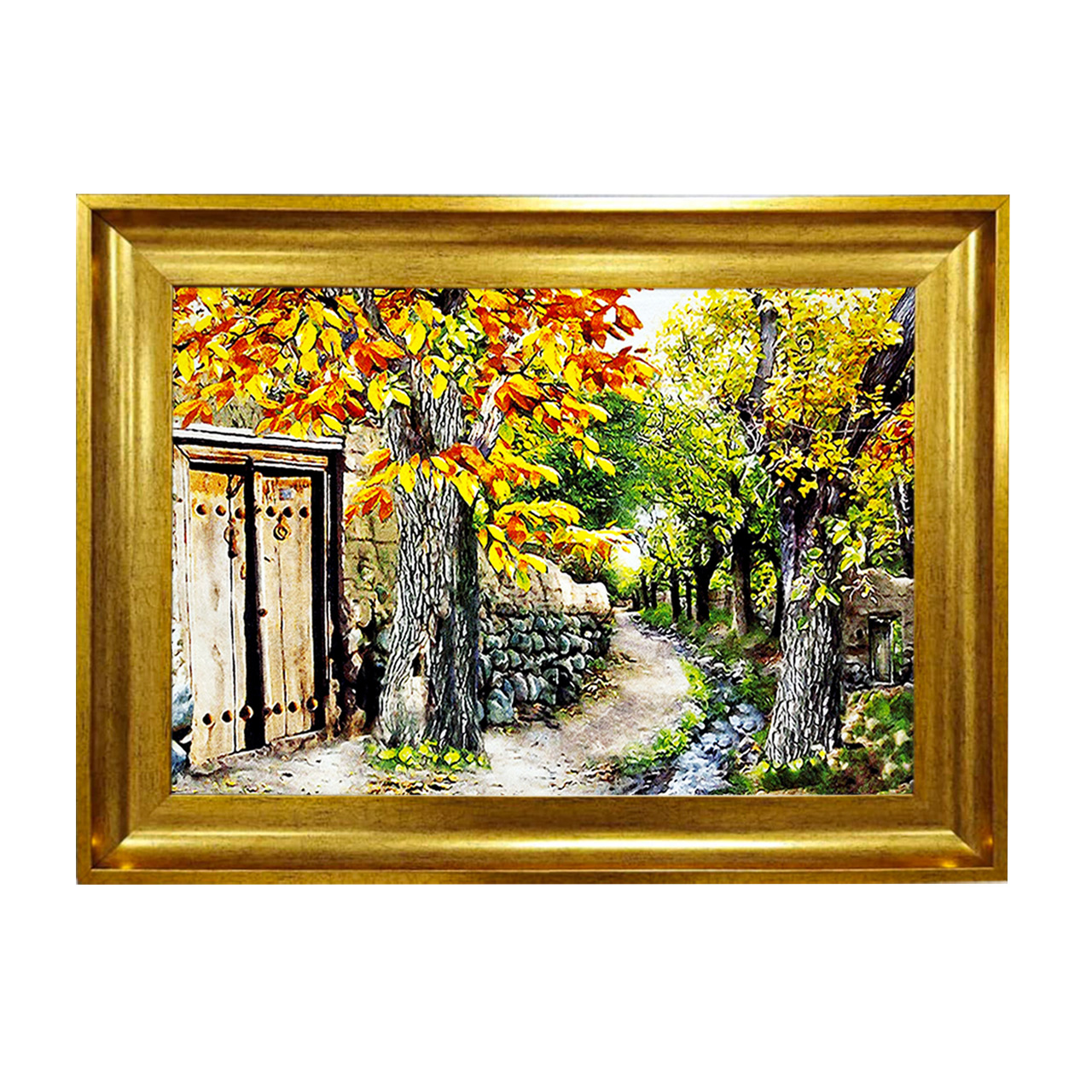 تابلو فرش طرح کوچه باغ