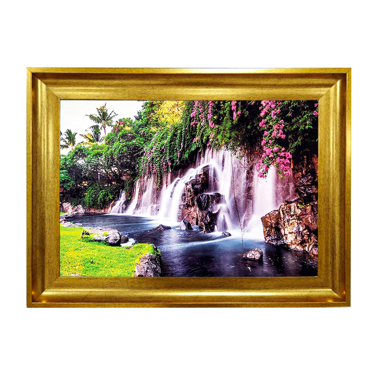 تابلو فرش چاپی طرح آبشار کد 10228 سایز 50×50 سانتی متری