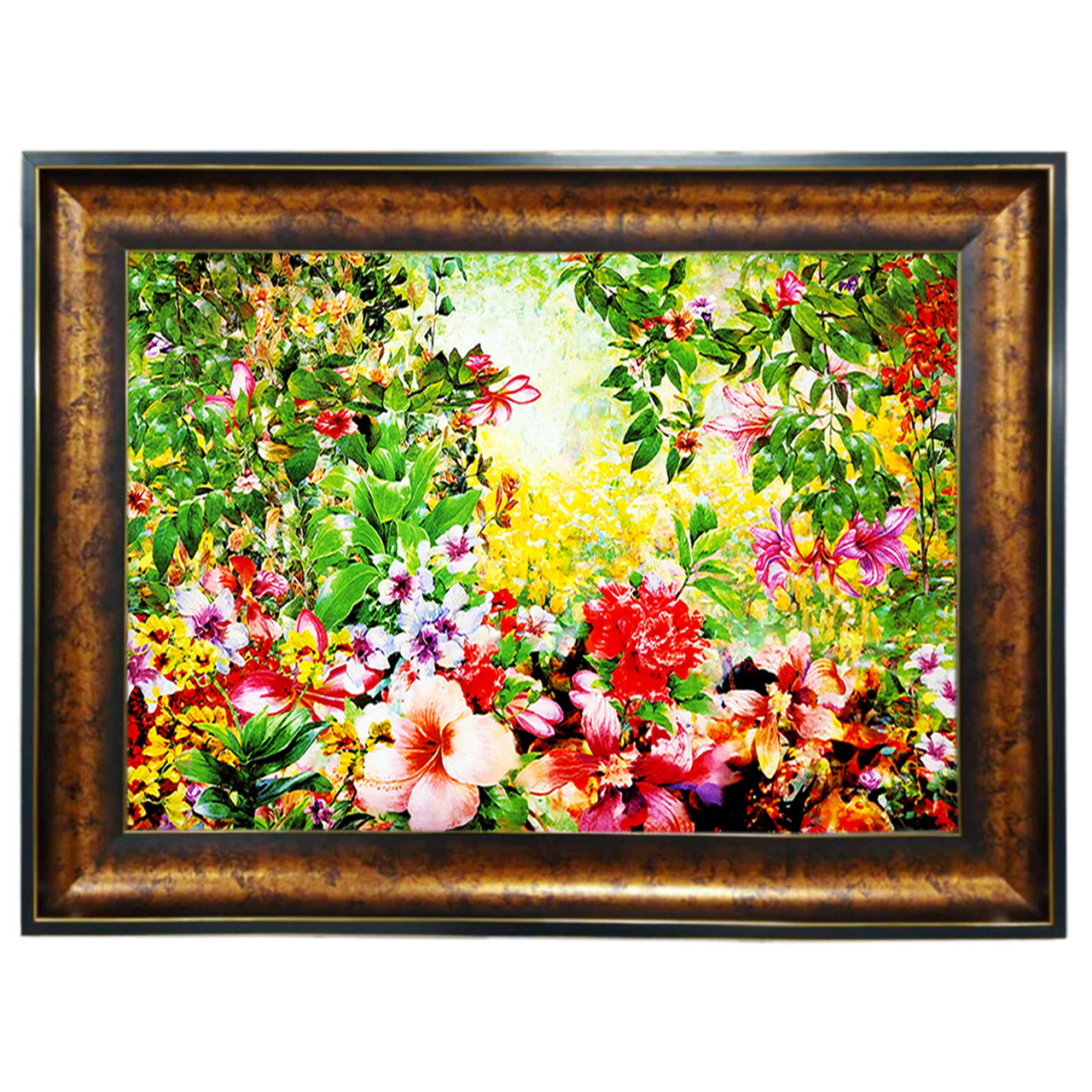 تابلو فرش چاپی طرح گل کد 12029 سایز 100×50 سانتی متری