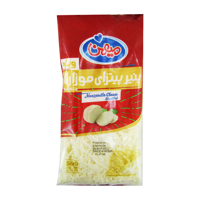 پنیر پیتزا موزارلا رنده شده میهن 500 گرمی