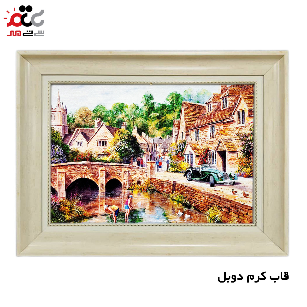 تابلو فرش چاپی طرح دریاچه کد 10158 سایز 60×40 سانتی متری