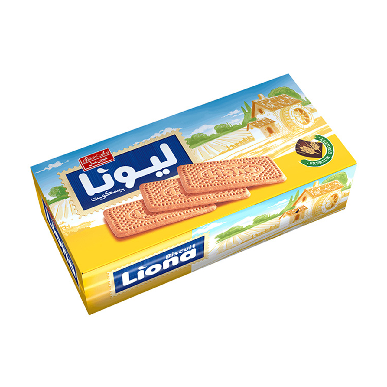 بهترین بیسکویت شیرین عسل لیونا