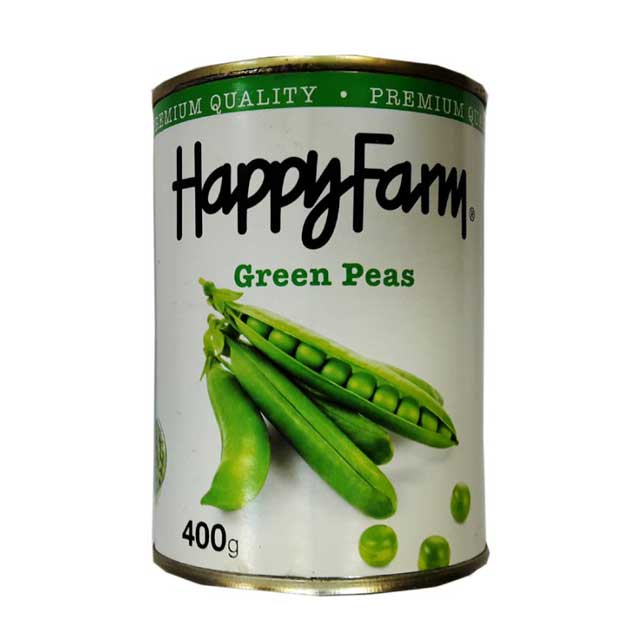 کنسرو نخود سبز هپی فارم 400 گرمی