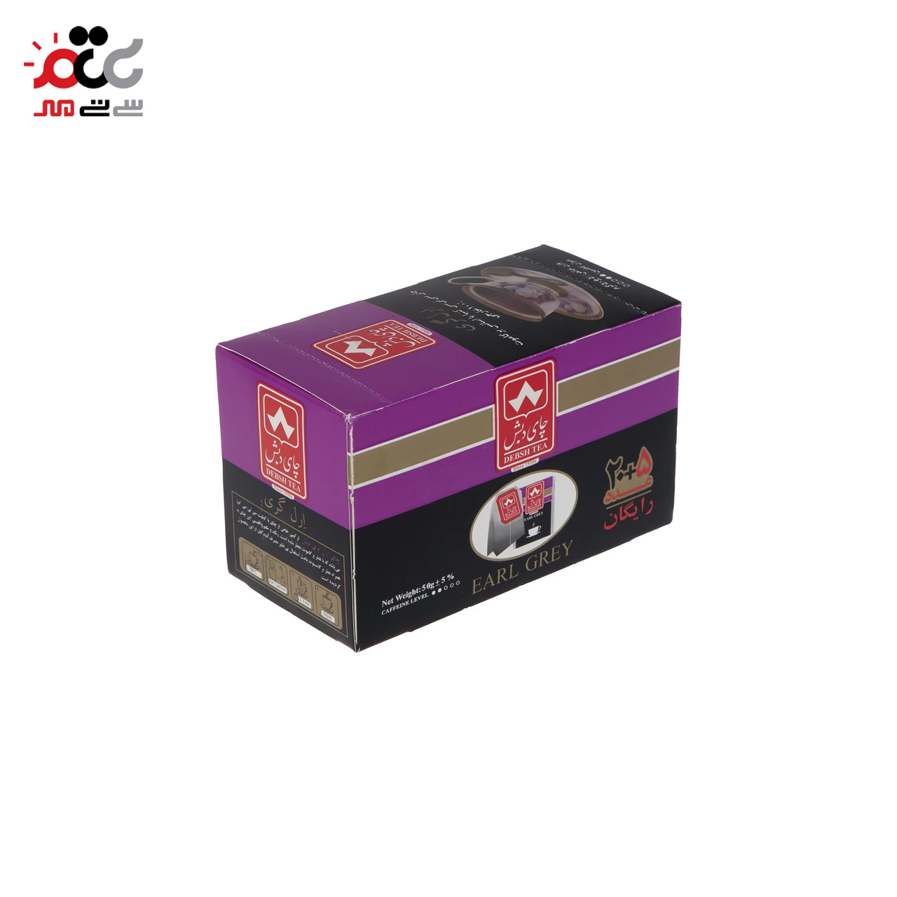 چای کیسه ای ارل گری دبش مدل سی تی سی کنیا 25 عددی