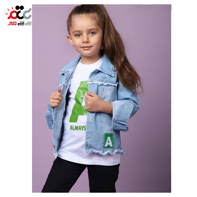 ست بچگانه جین مدل دو تیکه کد 81