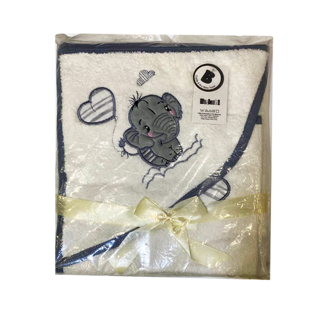 ست حوله نوزادی برکه طرح فیل بادکنکی بسته 2 عددی