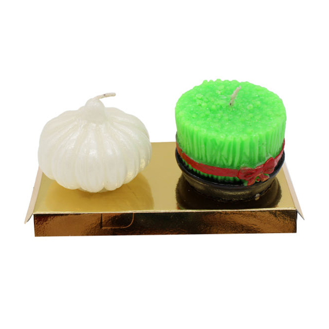 شمع طرح سیر و سبزه