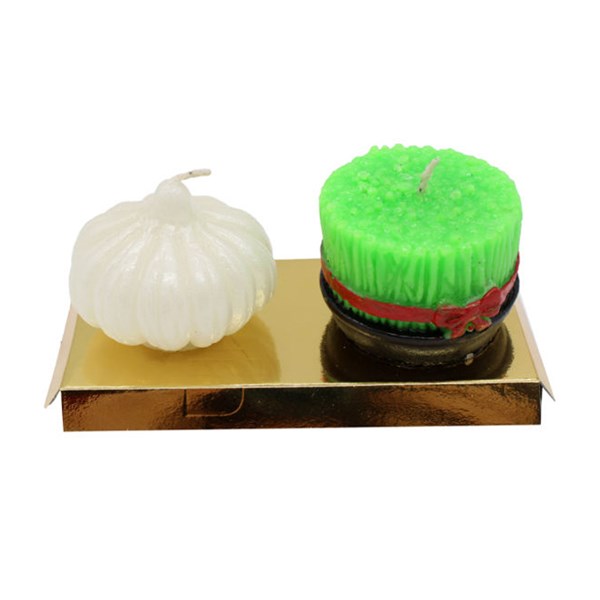 شمع طرح سیر و سبزه