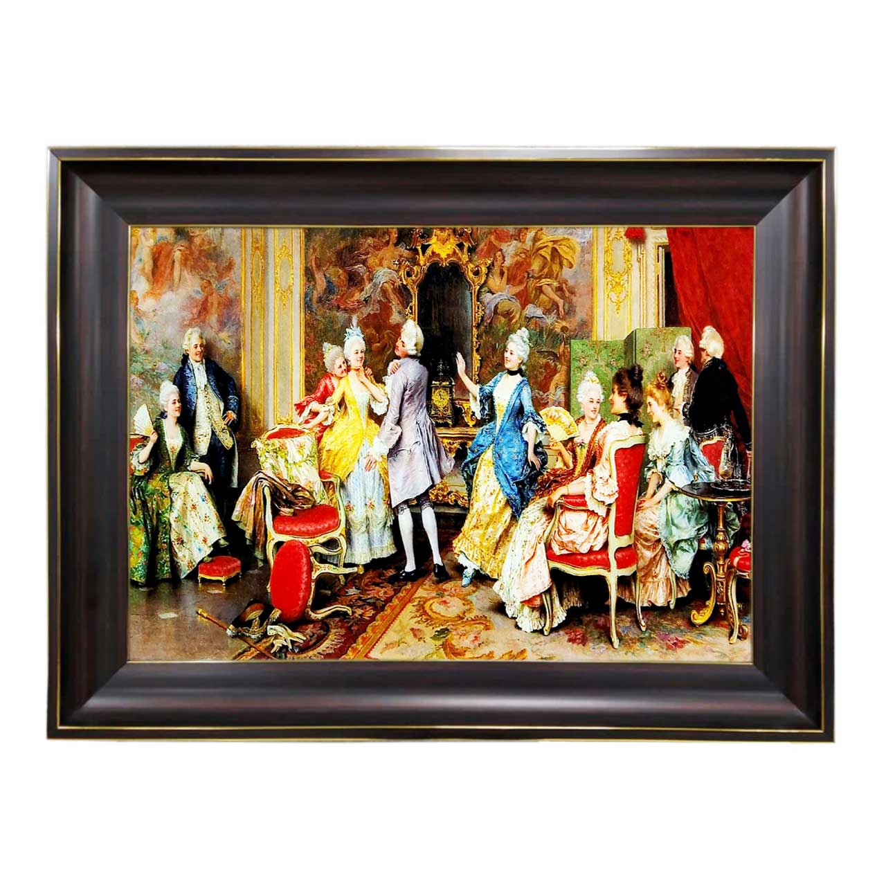 تابلو فرش چاپی طرح ضیافت کد 11011 سایز 60×40 سانتی متری