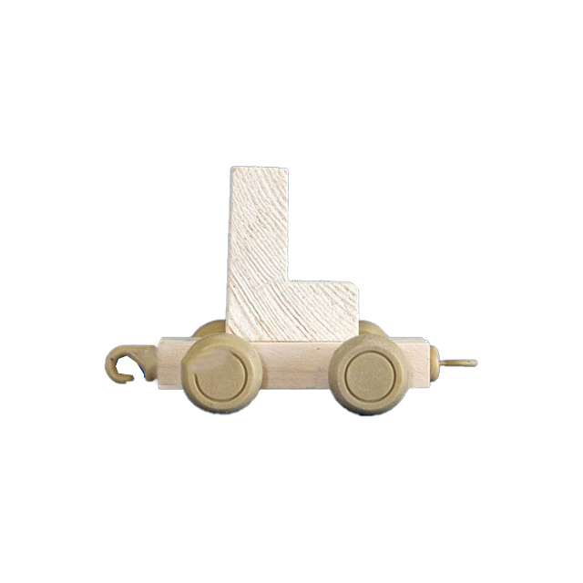 قطار چوبی طرح حروف انگلیسی حرف L