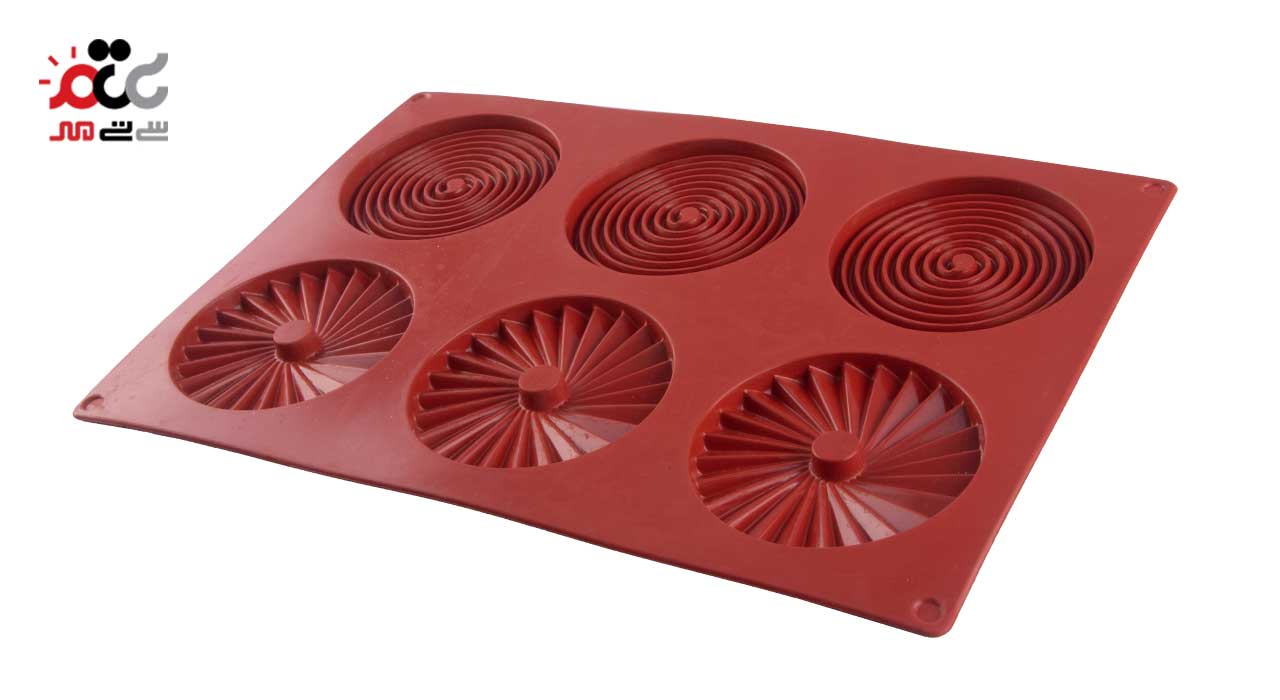 قالب ساوارین سیلیکونی طرح دکو تارت  دایره 6 عددی