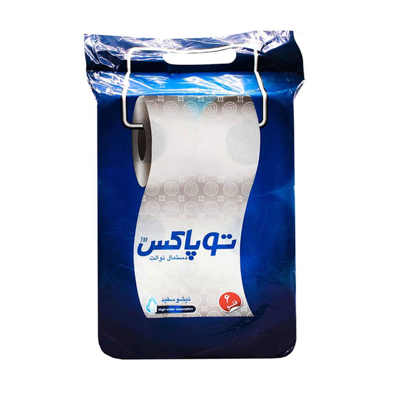 دستمال توالت سه لایه توپاکس بسته 6 عددی