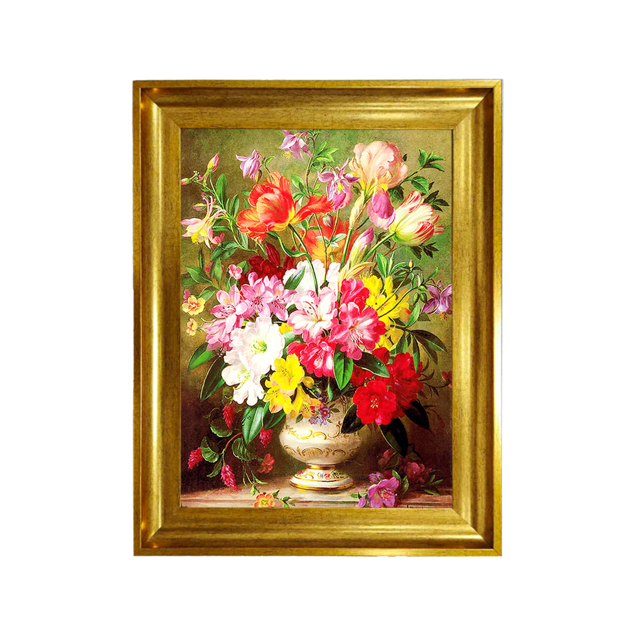 تابلو فرش چاپی طرح گل کد 12321 سایز 50×50 سانتی متری