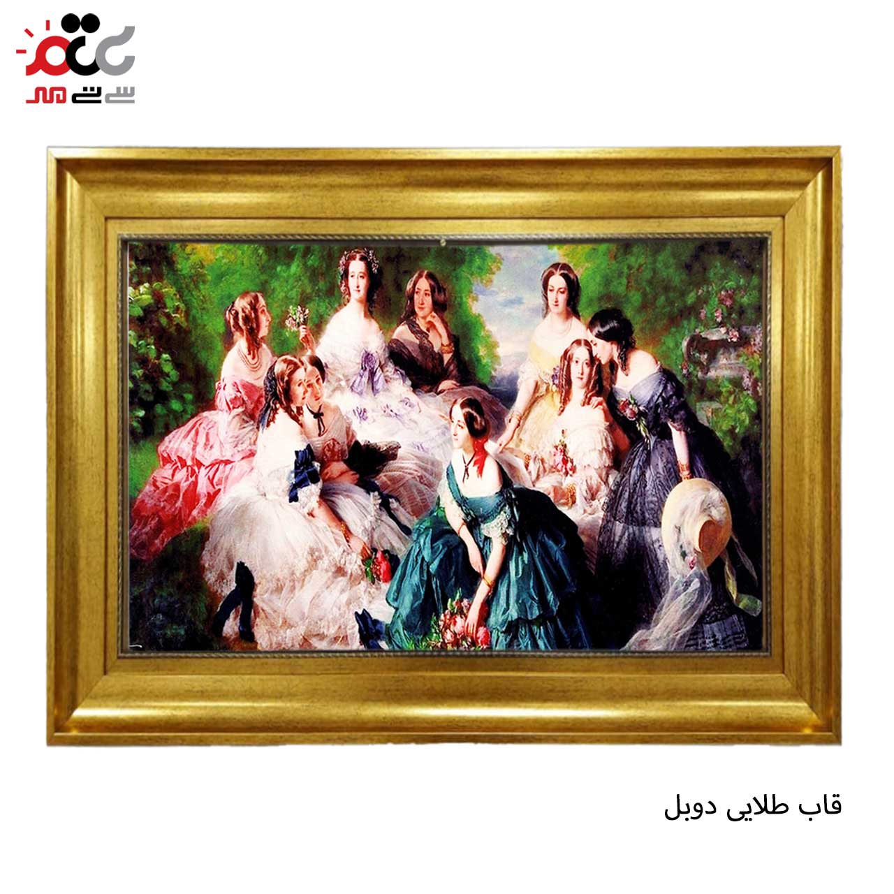 تابلو فرش چاپی طرح بانو کد 11062 سایز 50×50 سانتی متری