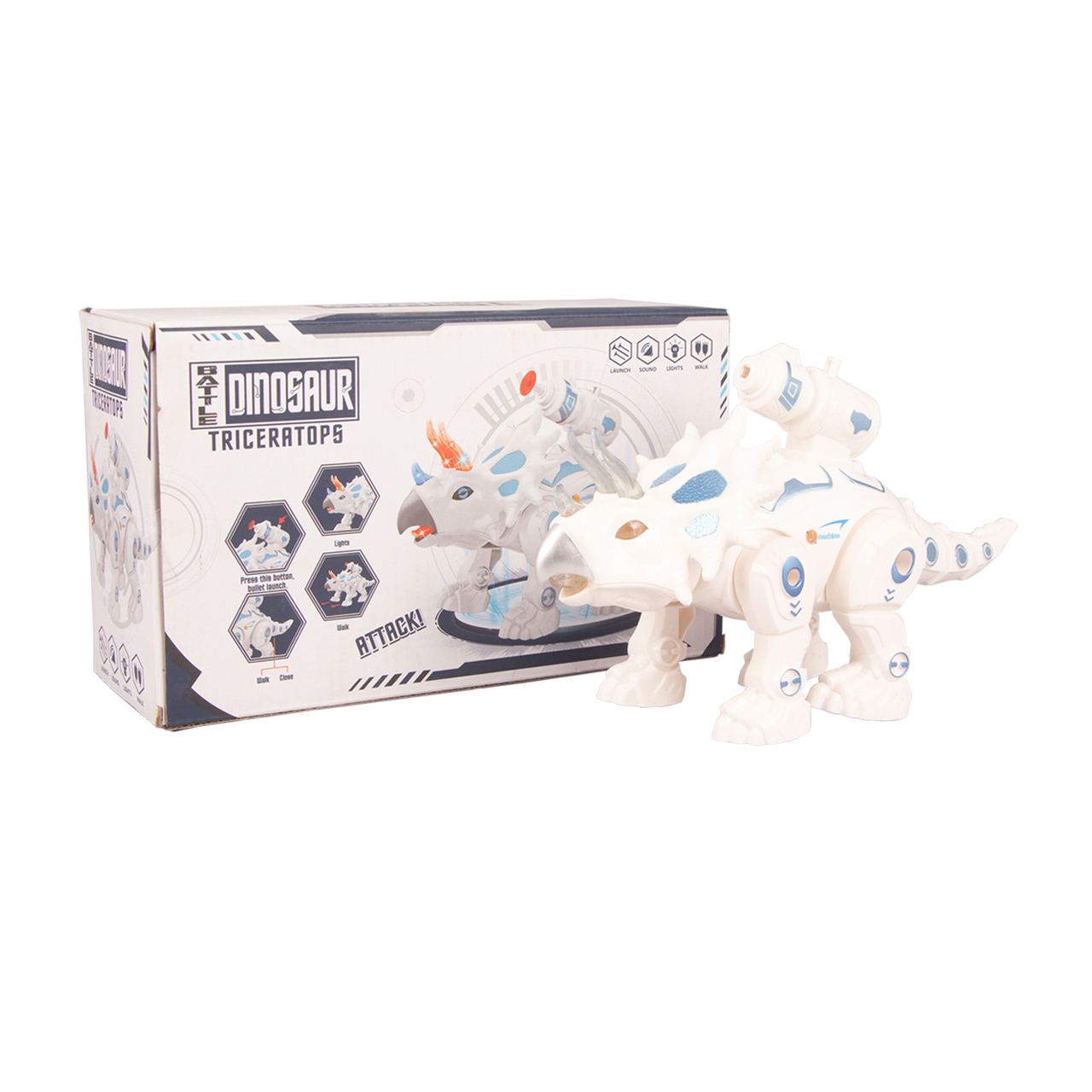 دایناسور اسباب بازی موزیکال مدل Triceratops کد 837