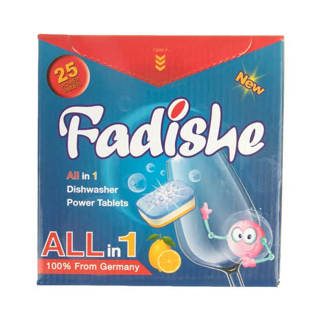 قرص ماشین ظرفشویی فدیشه مدل 12 کاره بسته 25 عددی