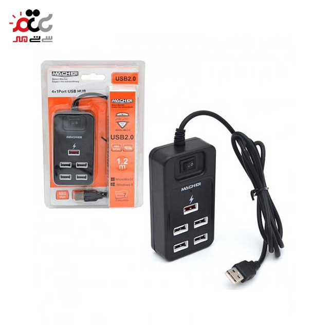 هاب 5 پورت USB 2.0 مچر مدل MR-212