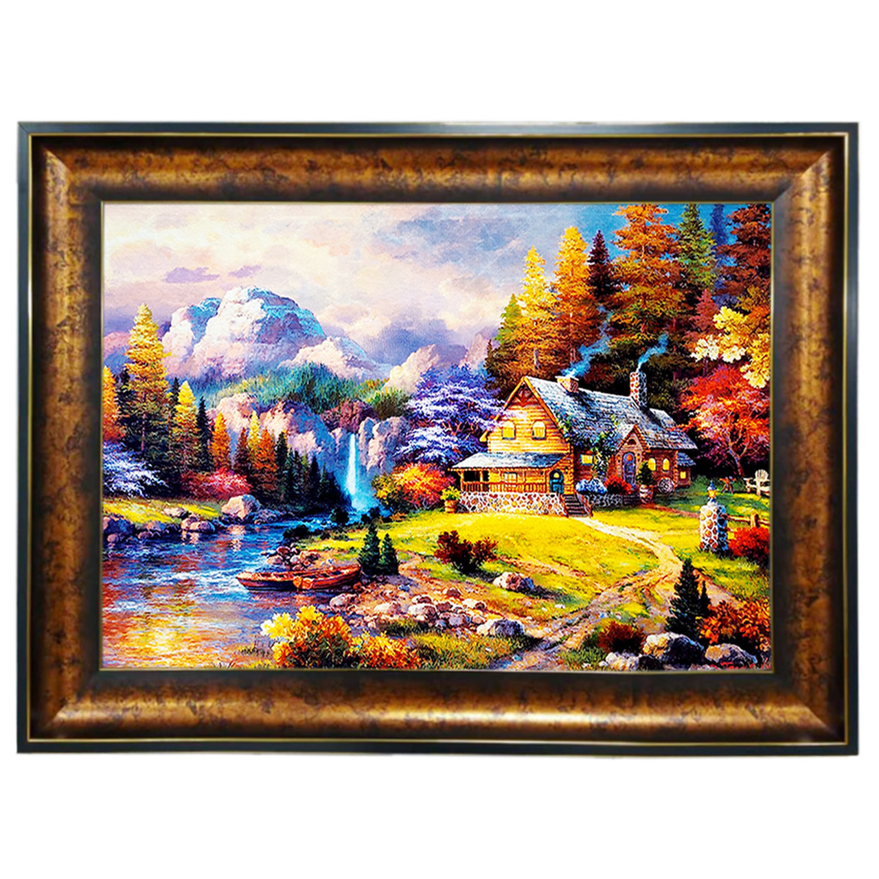 تابلو فرش چاپی طرح منظره کد 10133 سایز 100×50 سانتی متری