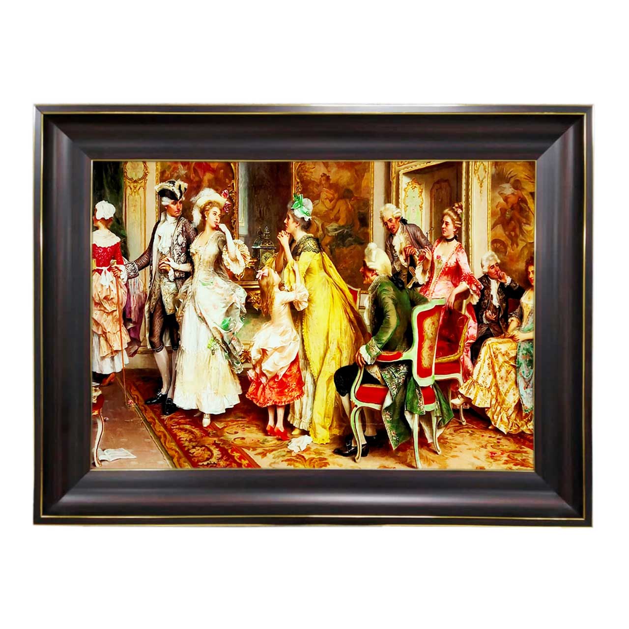 تابلو فرش چاپی طرح ضیافت کد 11012 سایز 60×40 سانتی متری