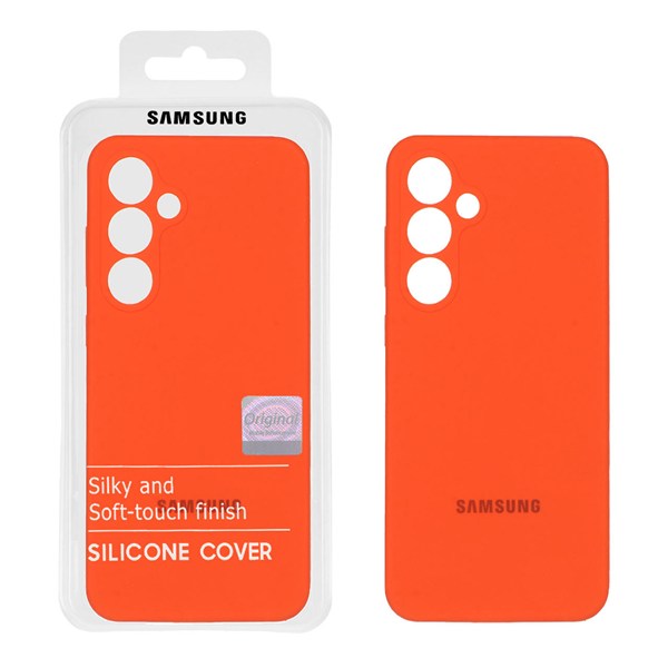 قاب سیلیکونی پاک کنی اورجینال Master Quality مدل  Samsung Galaxy S24 FE - نارنجی (پک دار)