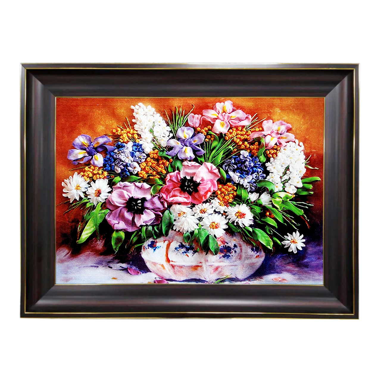 تابلو فرش چاپی طرح گل کد 12008 سایز 60×40 سانتی متری