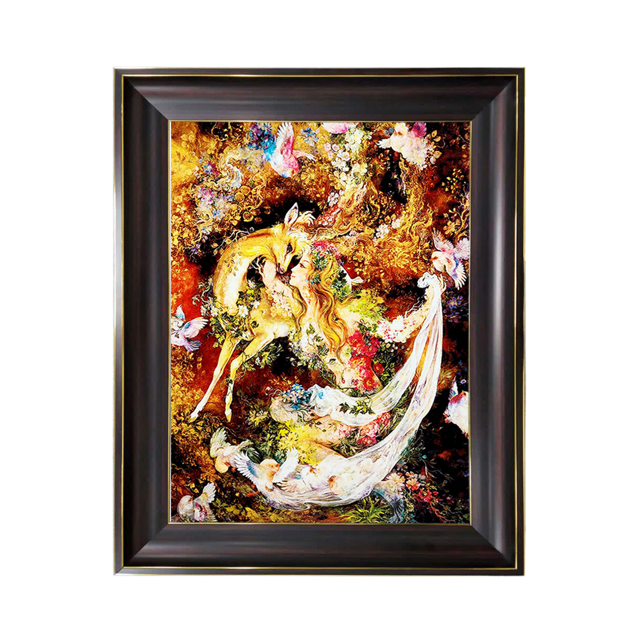 تابلو فرش چاپی طرح مینیاتوری کد 16006 سایز 40×60 سانتی متری