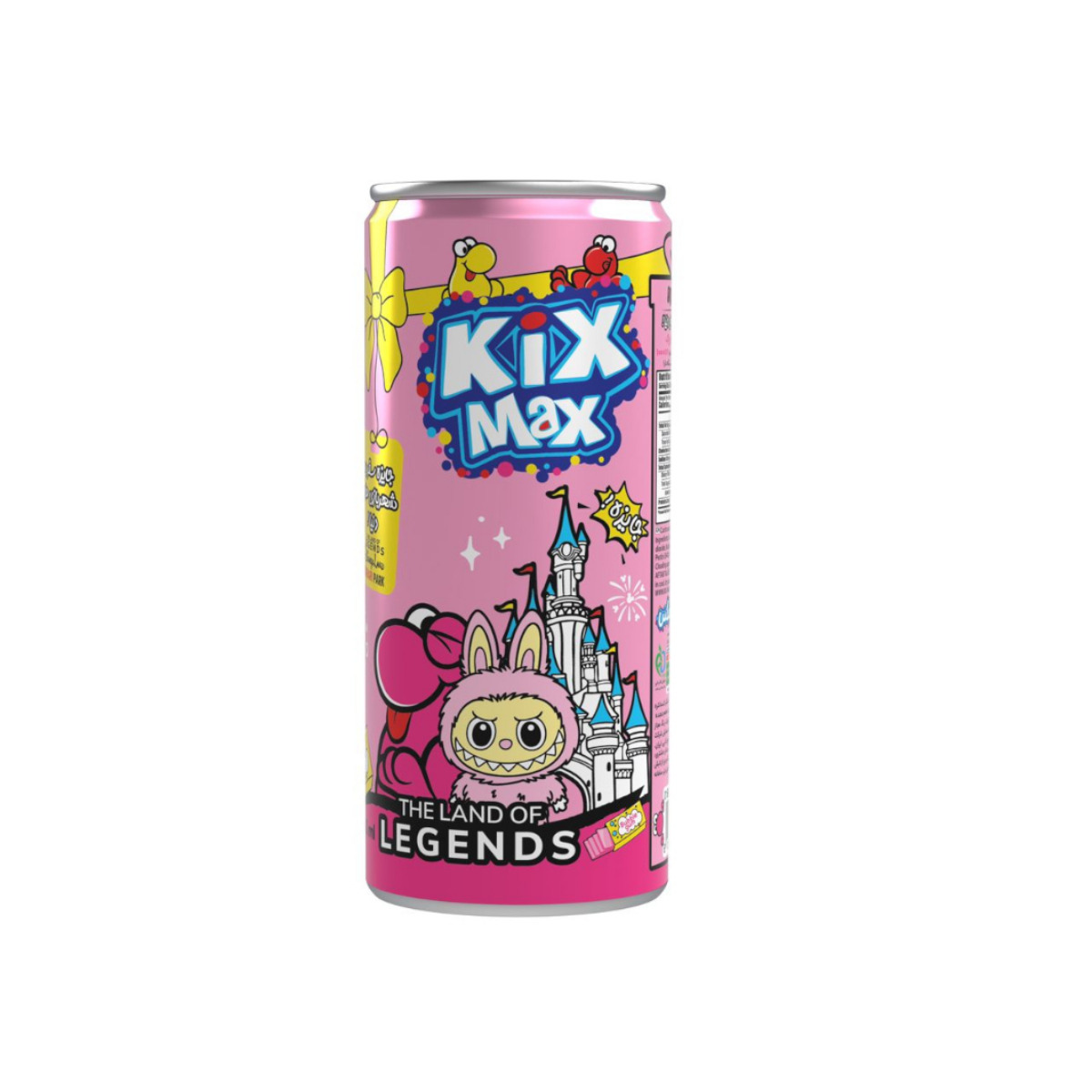 آبمیوه کیکس مکس قوطی با طعم آدامس بادکنکی