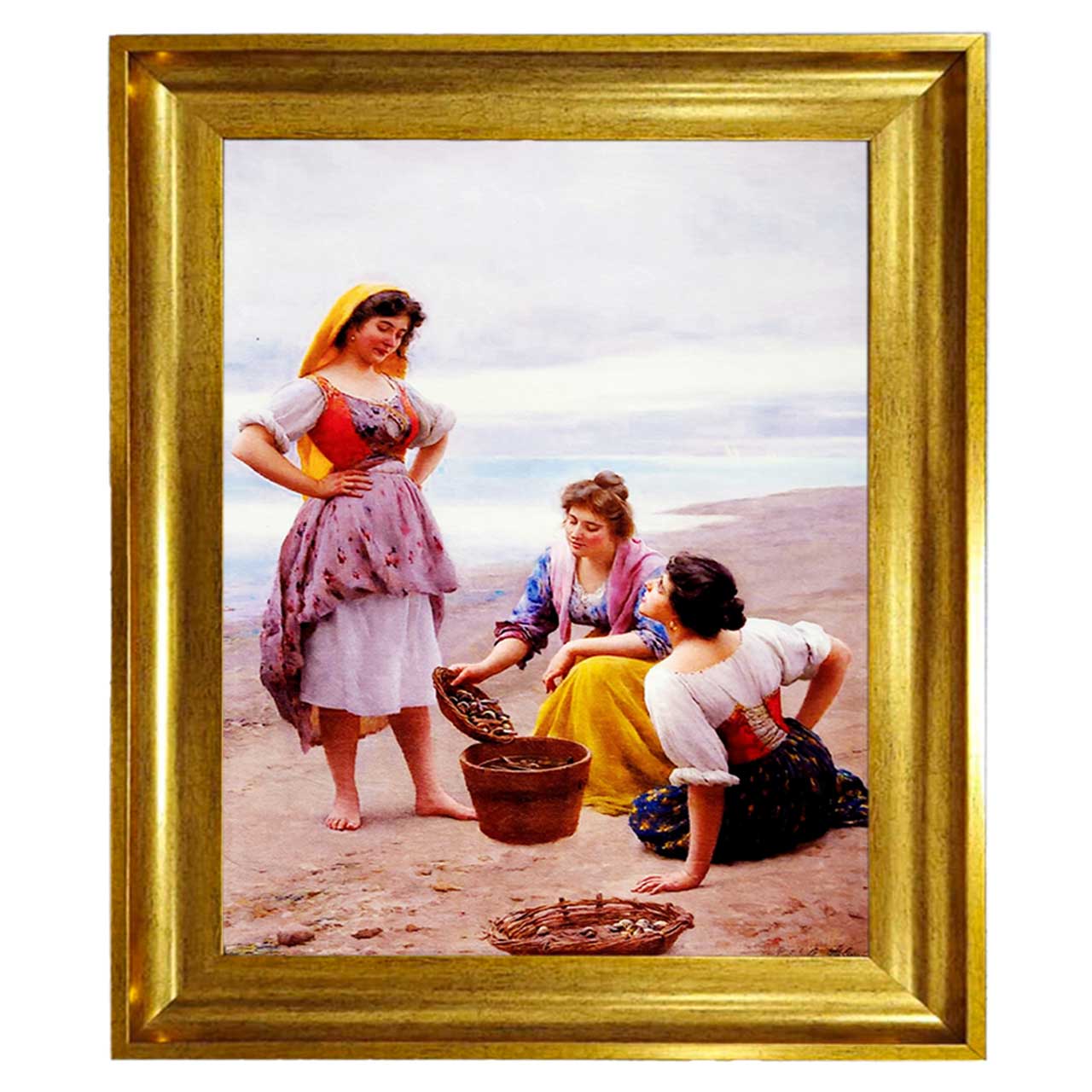 تابلو فرش چاپی طرح ساحل کد 13031 سایز 100×70 سانتی متری