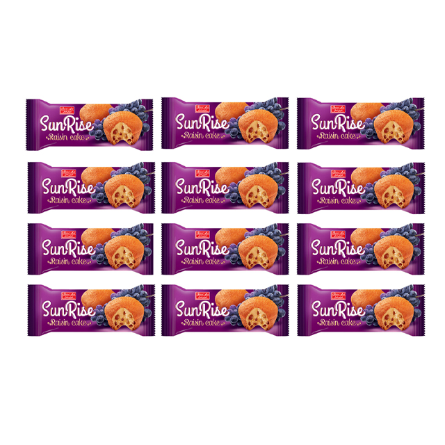 کیک دوقلو سان رایس شیرین عسل 70 گرمی بسته 36 عددی