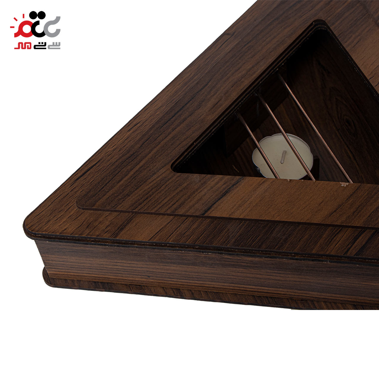 باکس چای چوبی مدل وارمر دار طرح مثلث بسته 2 عددی