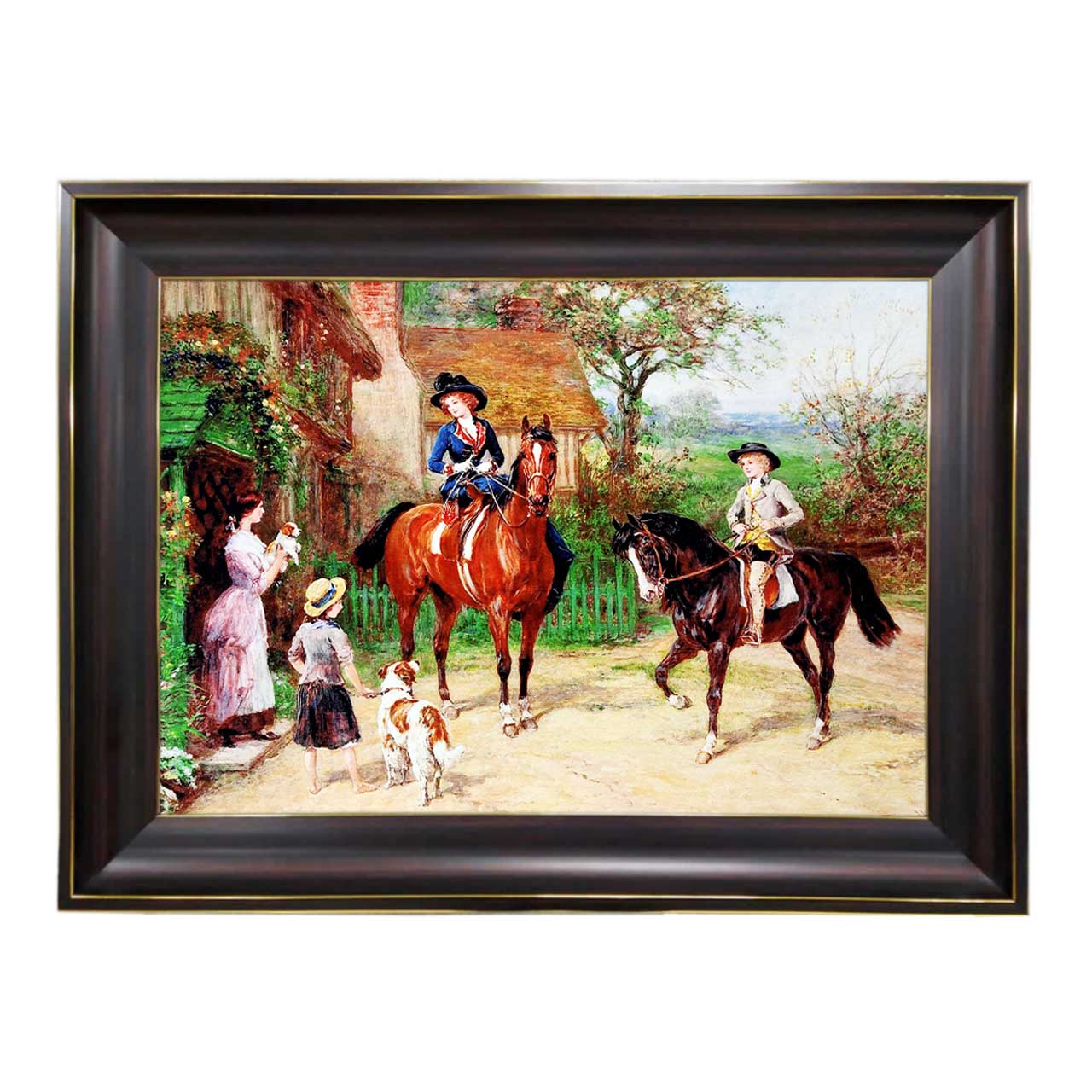 تابلو فرش چاپی طرح کلبه کد 11077 سایز 60×40 سانتی متری