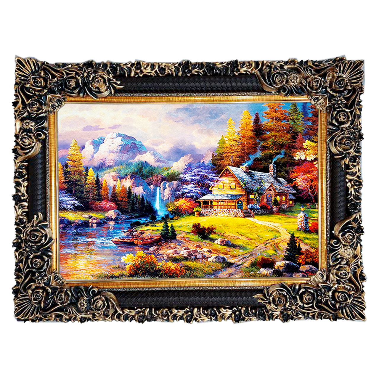 تابلو فرش چاپی طرح منظره کد 10133 سایز 70×50 سانتی متری