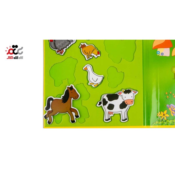 جورچین آهنربایی کتابی آوای باران مدل مزرعه حیوانات