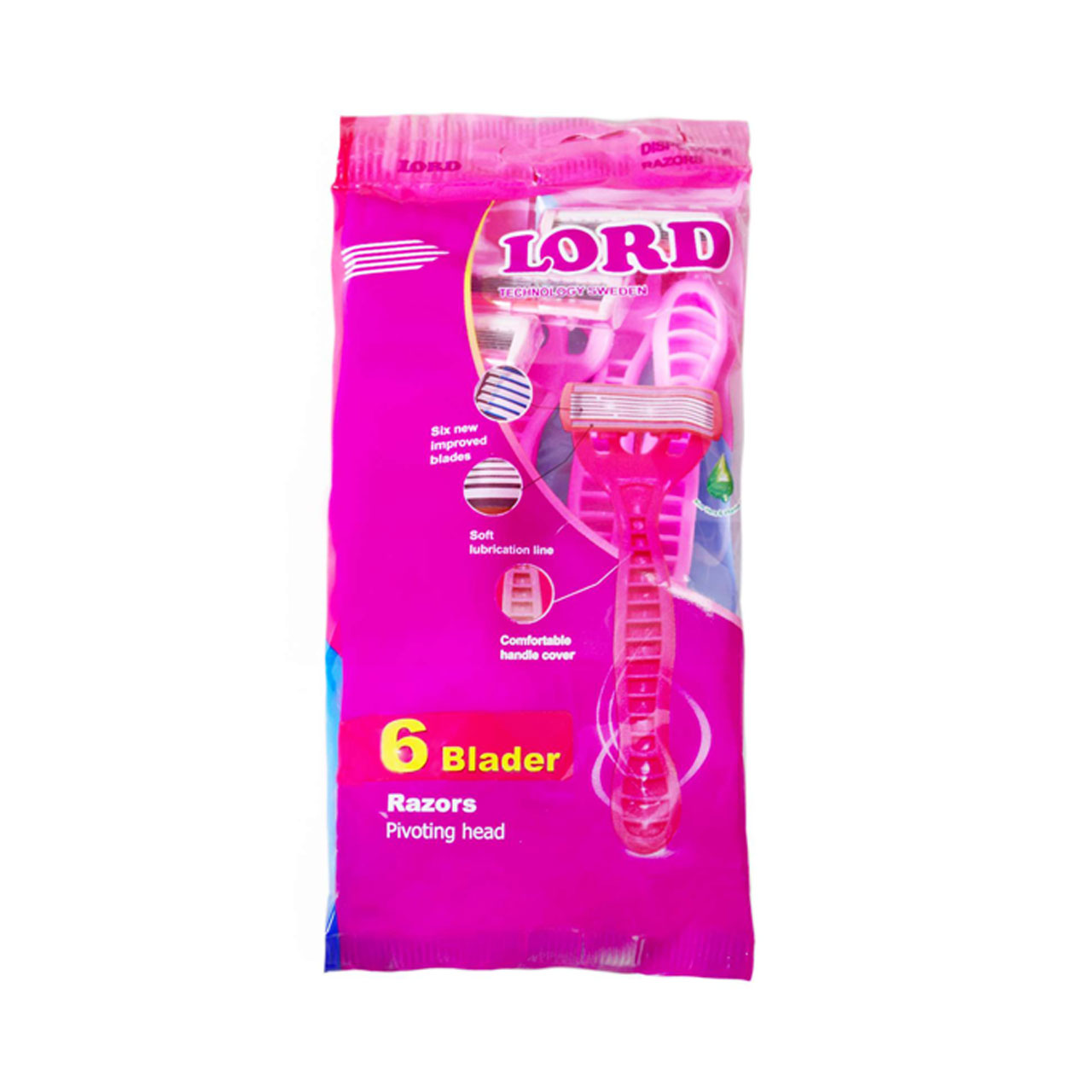 خود تراش زنانه 6 لبه لرد بسته 4 عددی