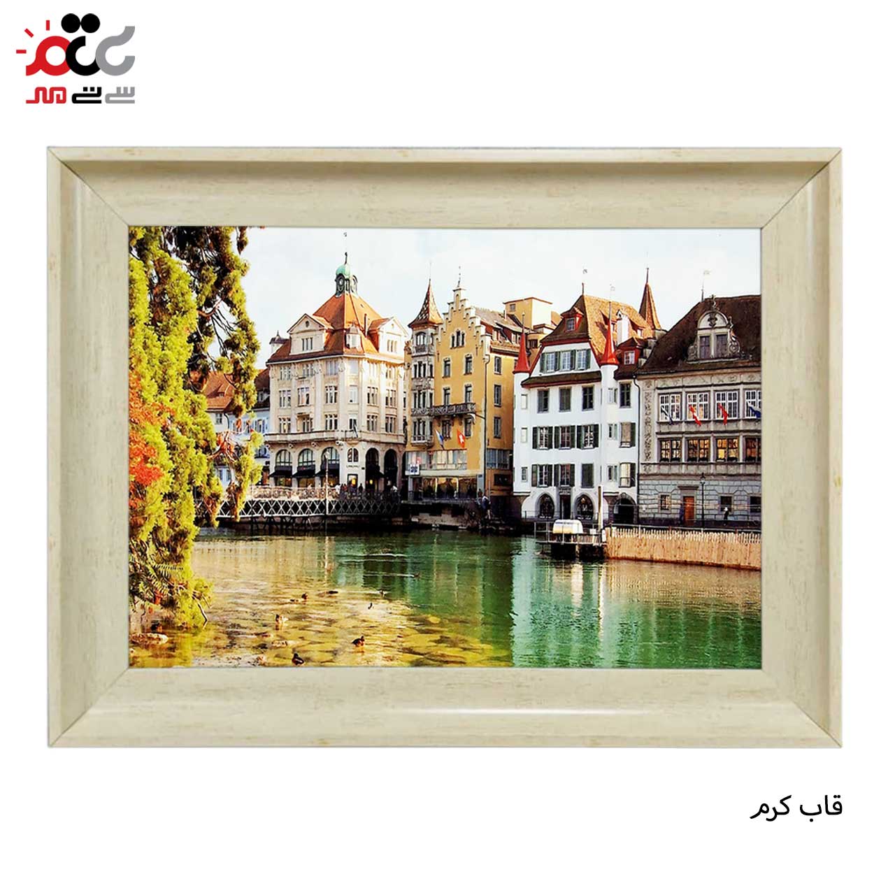 تابلو فرش چاپی طرح دریاچه کد 10043 سایز 60×40 سانتی متری