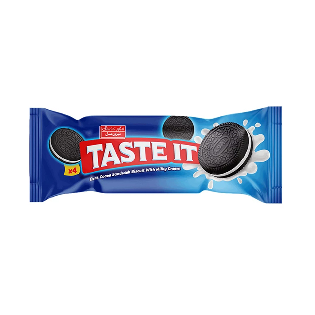 خرید بیسکویت کاکائویی تیره تیست ایت 4 عددی	