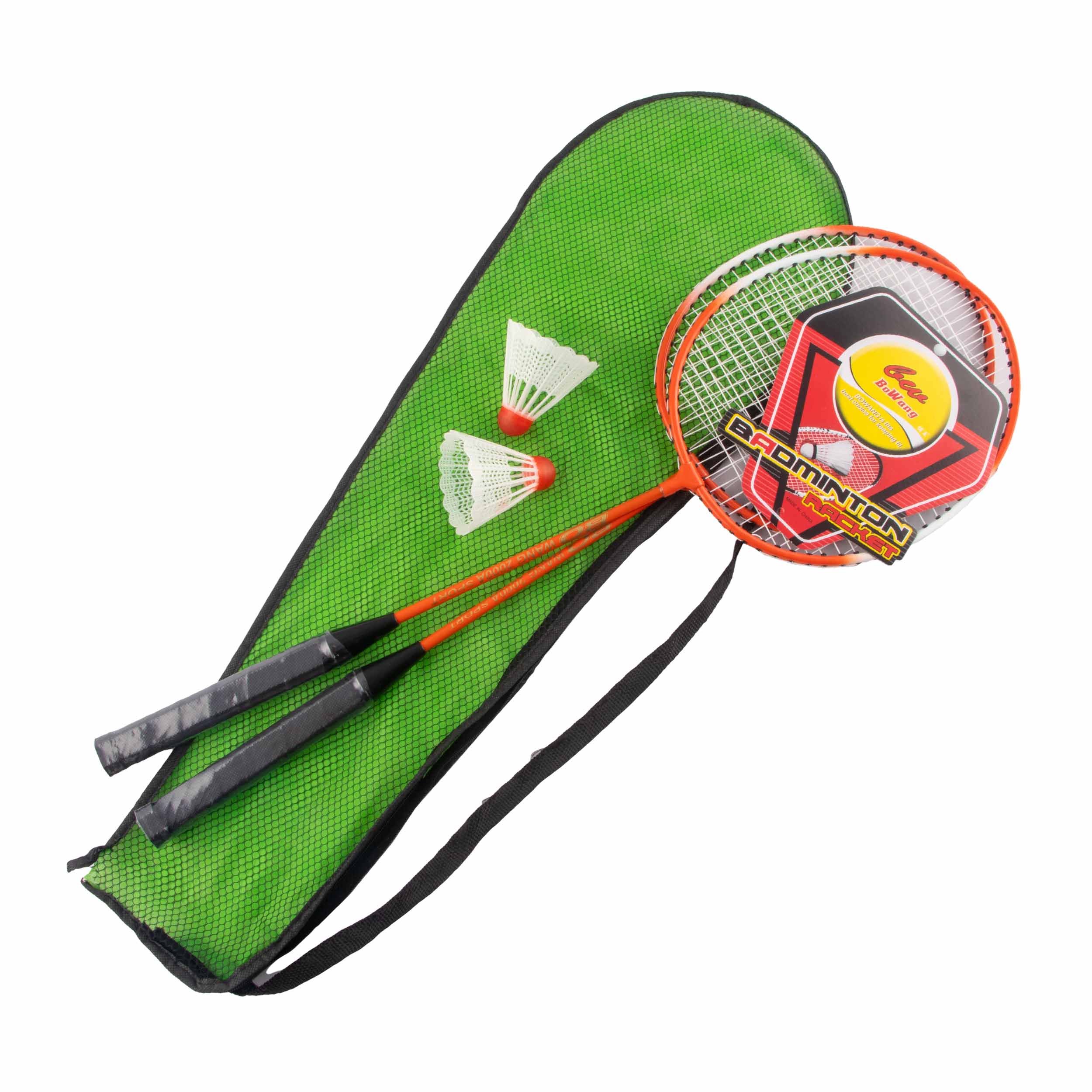 راکت بدمینتون همراه با توپ بووانگ مدل کیف دار دو عددی کد 771
