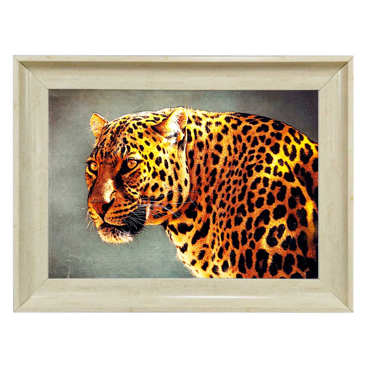 تابلو فرش چاپی طرح پلنگ کد 14067 سایز 70×50 سانتی متری