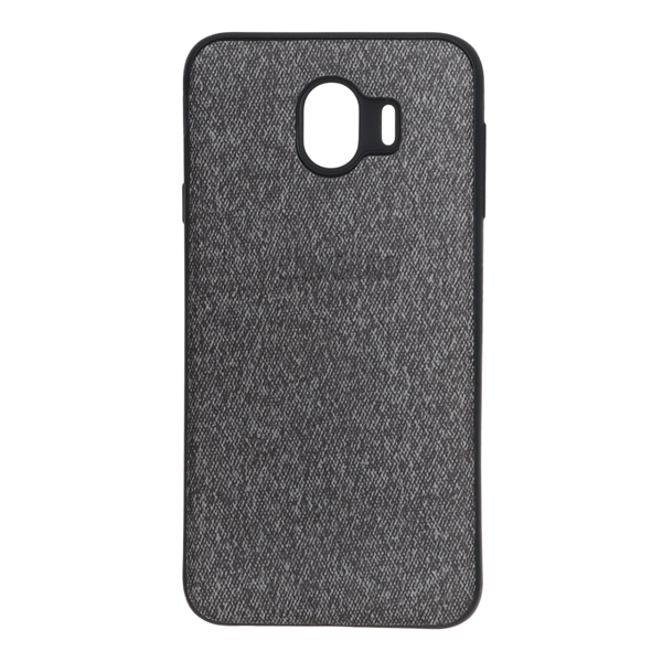 قاب طرح پارچه لوگودار Samsung Galaxy J4 / J400 - طوسی