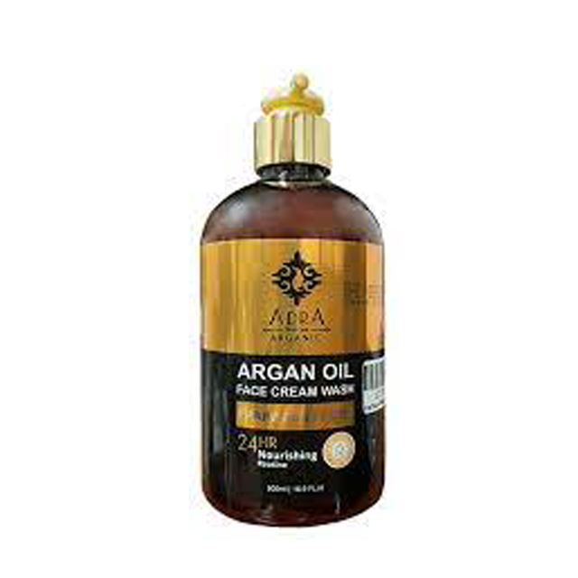 ژل شستشوی صورت کرمی آدرا حاوی روغن آرگان 500 میلی لیتری 