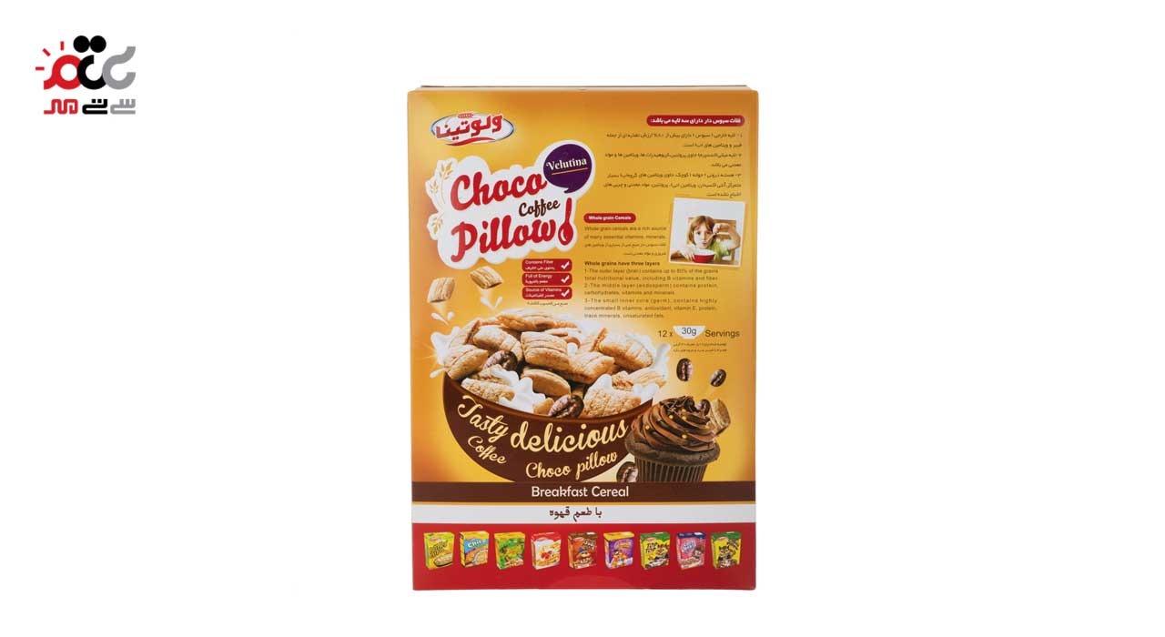 کرن فلکس صبحانه با طعم قهوه ولوتینا 375 گرمی