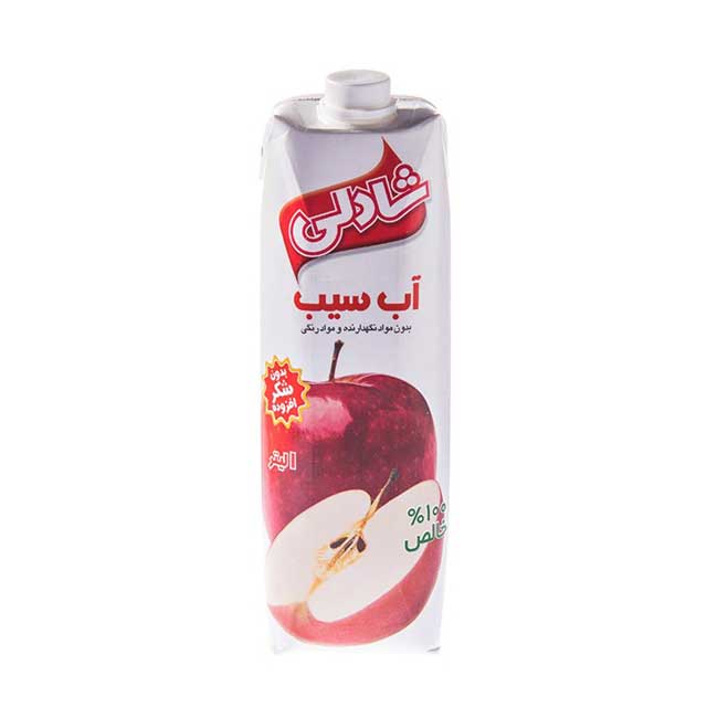 آب سیب بدون شکر شادلی 1000 میلی لیتری
