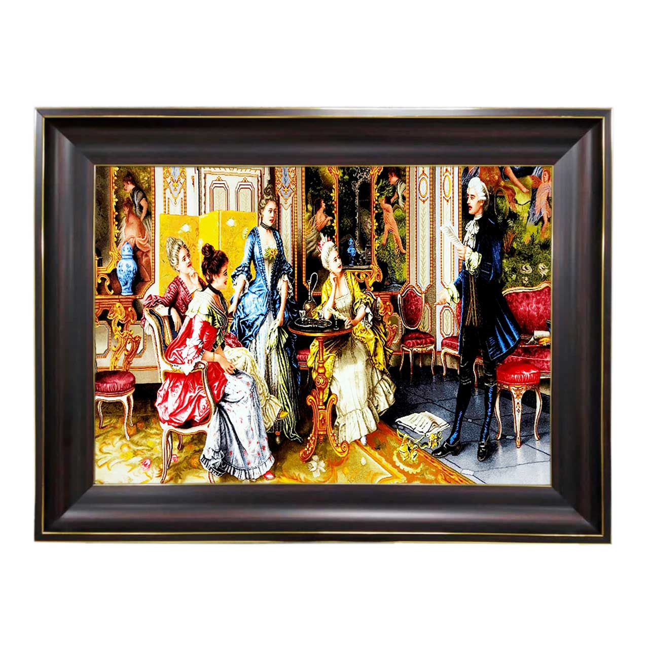 تابلو فرش چاپی طرح شاعر کد 11009 سایز 60×40 سانتی متری